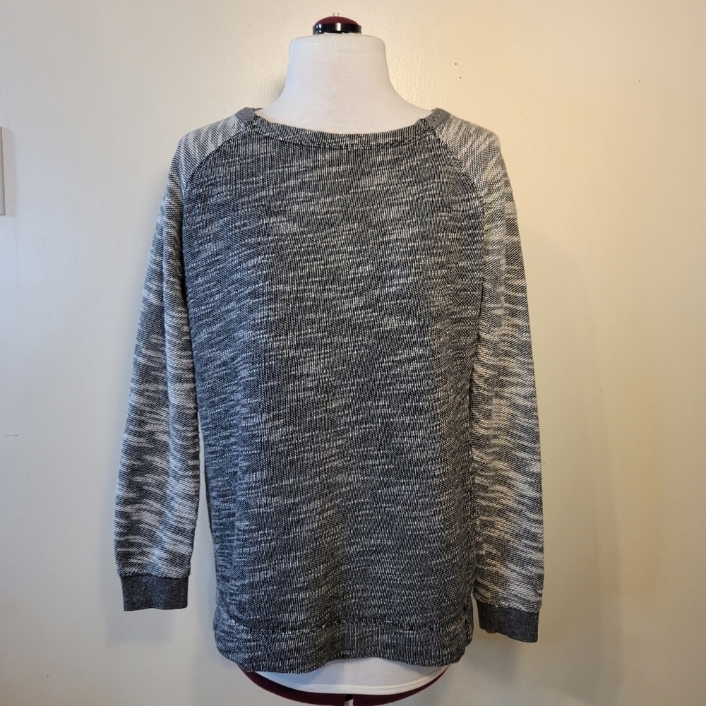 VTG Champion Women’s Small Woven Black & Cream Long Sleeve Pull-over Sweat shirt